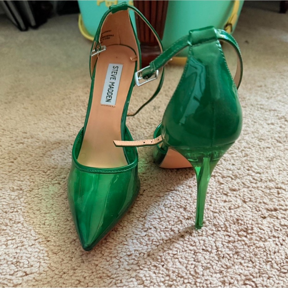 Steve Madden Glossy Green Stilettos